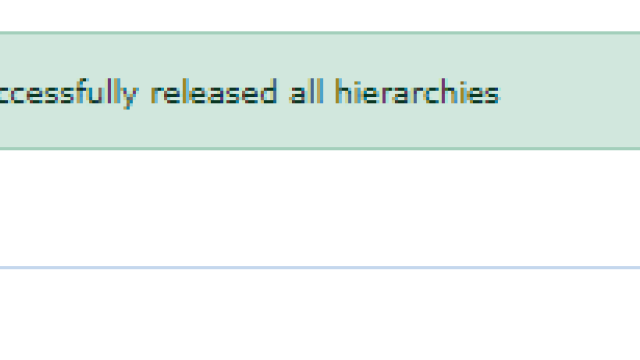 Release hierarchies